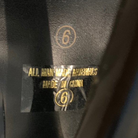 Delicious Knee High Stiletto Patent Leather Black Lace Up Platform Boots 6 Troy - Picture 10 of 10